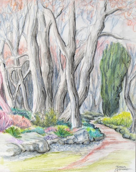 "Beacon Hill Dancers" — the gem of Victoria, Beacon Hill Park is full of varied landscapes, and has lots and lots of comfy benches, making it one of my favourite places to paint.