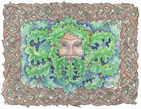 Celtic Green Man colour