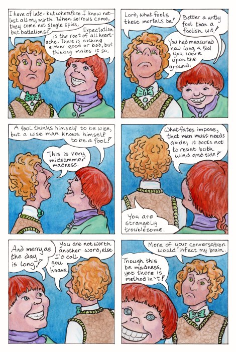 Sid, Me, and The Bard — ink and watercolour