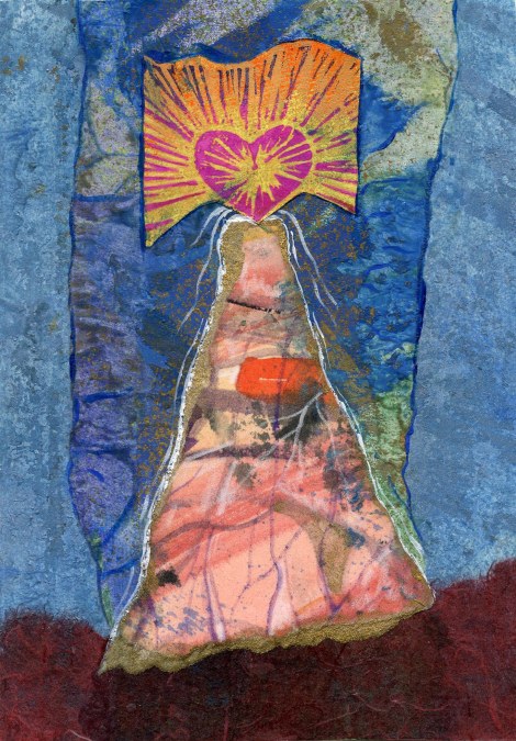 Heart of Light — hand decorated and printed papers, handmade paper