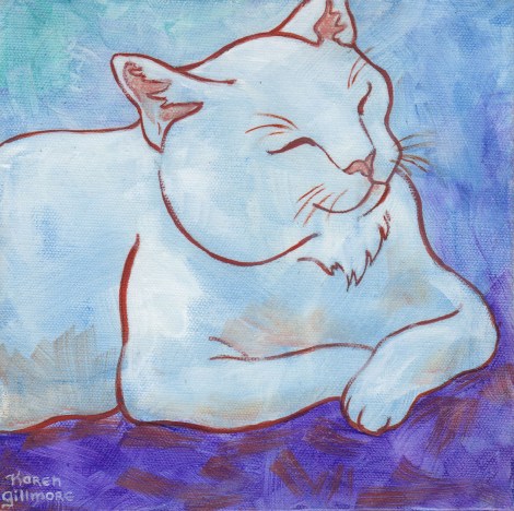 Socrates — acrylic on canvas, 8x8 inches