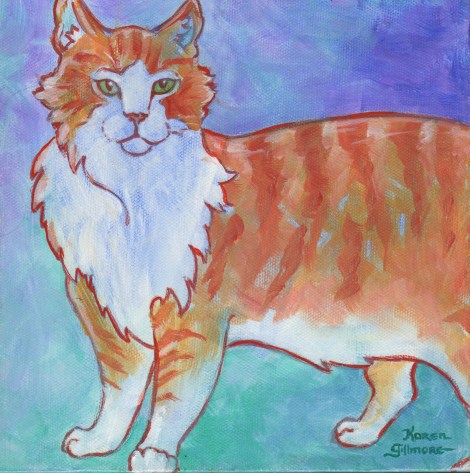 Ginger — acrylic on canvas, 8x8 inches