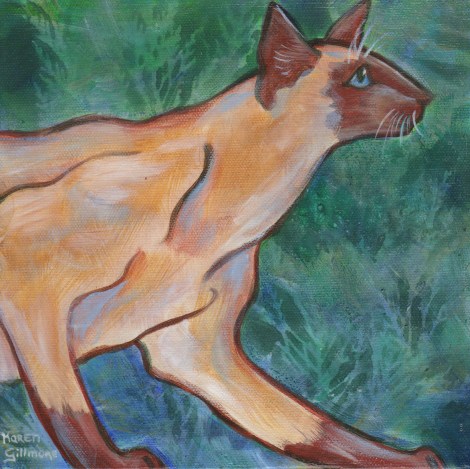 Ming — acrylic on canvas, 8x8 inches