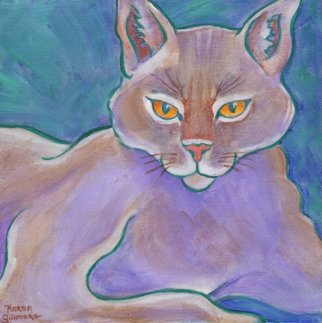 Sherlock — acrylic on canvas, 8x8 inches