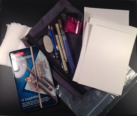 One version of my toolkit for outdoor sketching