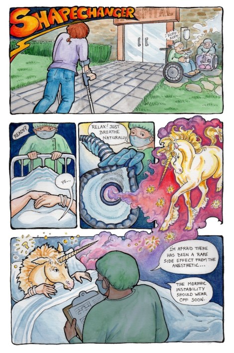 Shapechanger — ink, watercolour, and a wee bit of photoshop.