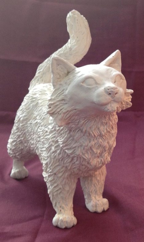 Spam posing as an alabaster statue. 