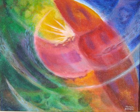 "The Dream of Icarus" — acrylic on canvas, 16x20 inches