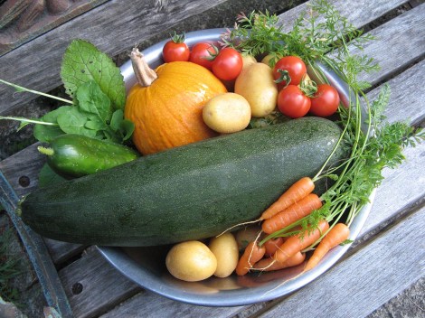 Some of a previous year's produce; now isn't that artistic?