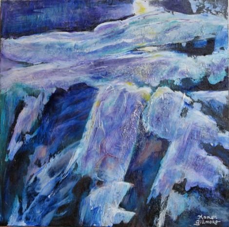 "Ice Breaker" — Acrylic on board, 12x12 inches