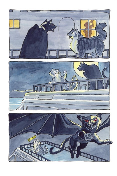 The last thing I did was something that Ken suggested that I do for all my pages, and that was to go to the Image menu and thence to Adjustments, where the Levels panel resides. The scans were just a bit washed out looking, so I moved the slider for the darks over just a bit to make the colours a bit richer.