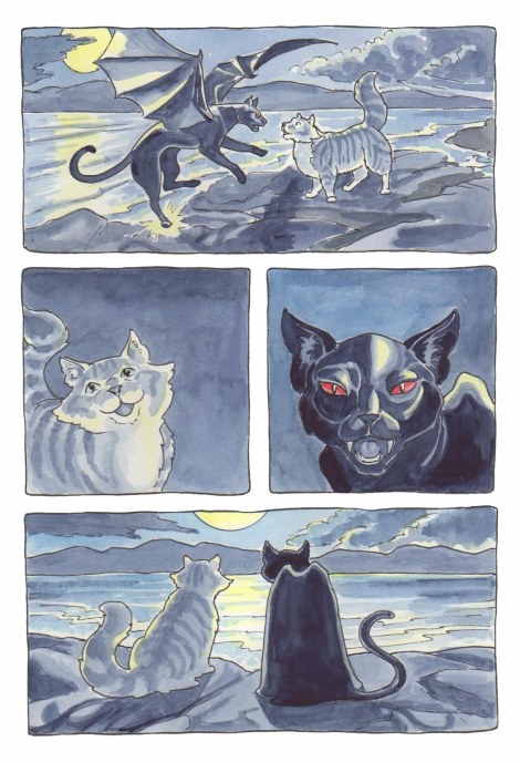 This is page 26. So many more to gooooooo! The colours are limited; Daniel Smith indigo and cerulean and a touch of Winsor yellow.