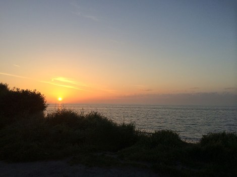 But despite the man-made thunder, the sunset was lovely. My beach acquaintance asked where I was from, and when I told him Vancouver Island, he pointed at the sun and said, 