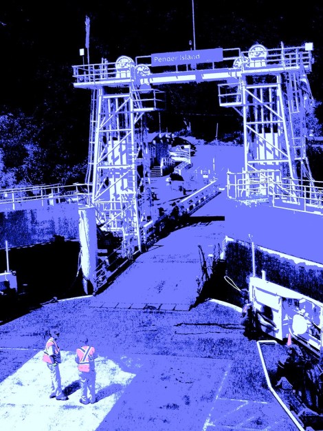 Still in iPhoto, I went back to the original photo and tried some different slider play and came up with this poster-y version.