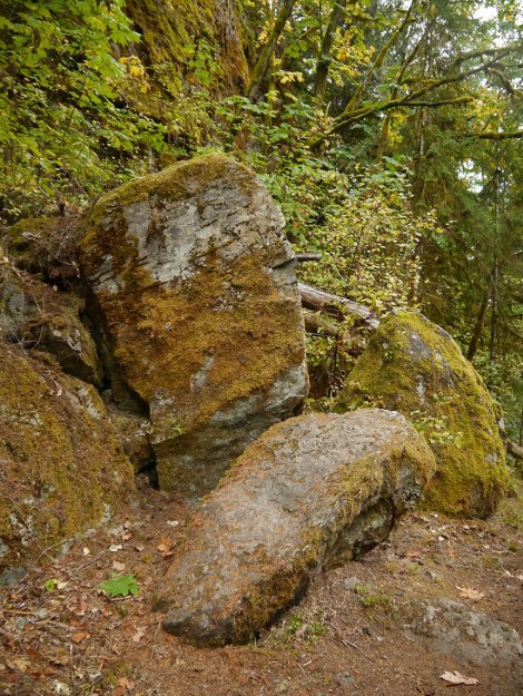My friend Tania said that this looked like a sleeping giant; the upright one is his face, and the one extending forward is his hand. I'm going to try something new and Photoshop some features into this photo (fodder for a later blog)!