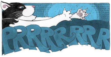 How I'm feeling right now! Purrr! Stretch! Knead!