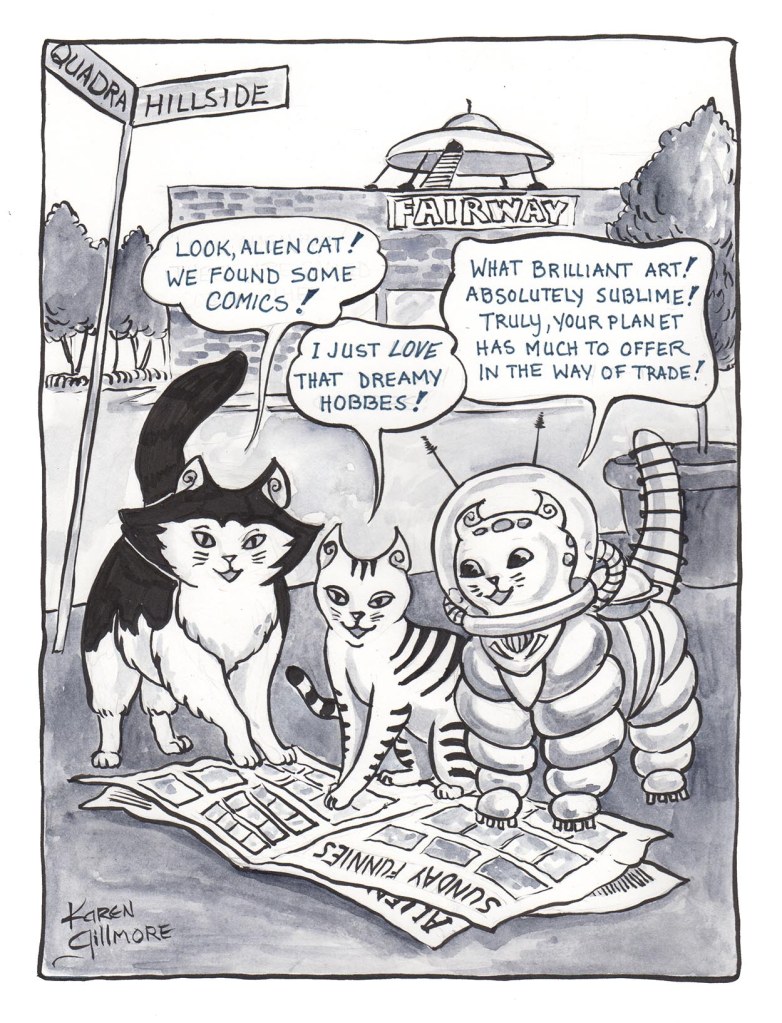 The Quadra Cats helped out the Camosun Comic Arts Festival with this image for an Indiegogo perk.