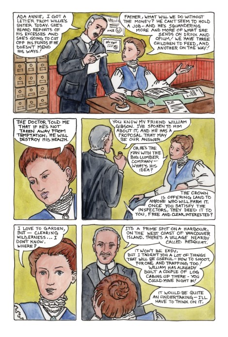 I was really, really glad I had the Ames Lettering Guide to rule off all of this conversation I wanted to fit in to this page!