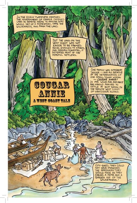 The finished page. The lettering and background colour for the title box were put in with Photoshop and InDesign.