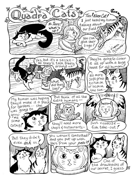 My first "political" cartoon, commenting on a neighbourhood development situation.