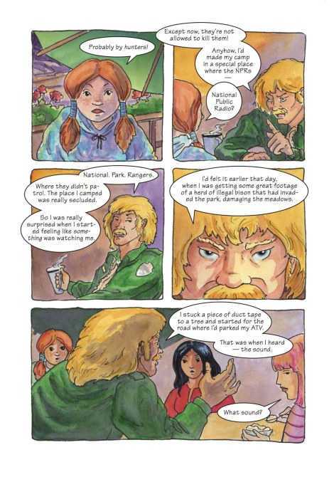 This was a tricky conversation to set up; I had to draw a map of where everyone was at the table, then rotate the views so that the conversation didn't end up with awkward balloon-crossings.