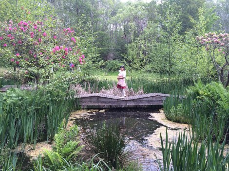 Mariesa was walking across the bridge in the pond behind us, capturing the spirit of the day.