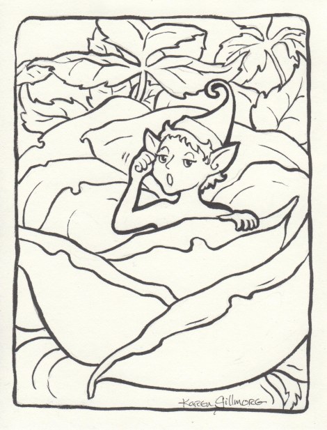 Who says life isn't a bed of roses? This sleepy little elf thinks it is!