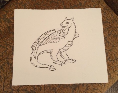 A simple little wyvern; it was pretty busy so this is all I had time to do at the convention.