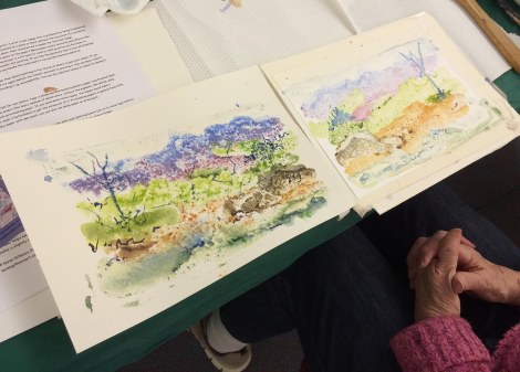 This is a great example of how the transfer and the plate can both make beautiful works of art on their own.