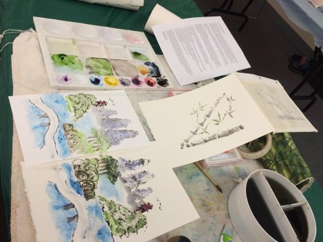 The print at the bottom left shows beautifully some of the painterly effects of this technique. And the bamboo just knocked my sox off!