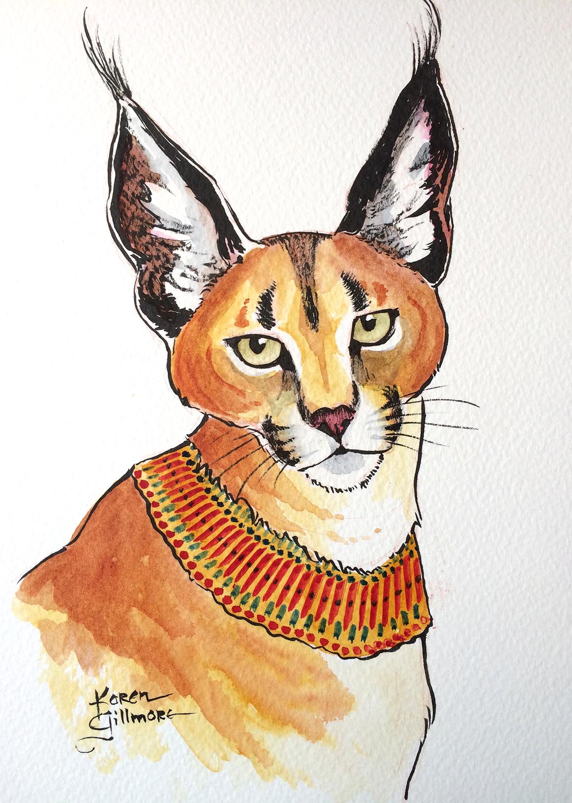 Painting the Caracal | Karen Gillmore Art